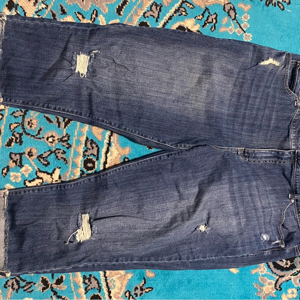 Jennifer Lopez Women's Dark Blue Boyfriend Jeans